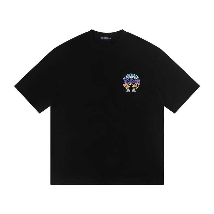 CH Chrome Spring/Summer New Collection Cross and Horseshoe Print Short Sleeve T-Shirt for Men and Women Wholesale{category}{category}QR57