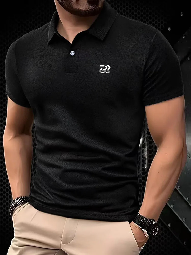 Solid color polo shirt ultra-light mens quick-drying breathable sweat-wicking shirt suitable for fitness gym and running 260612