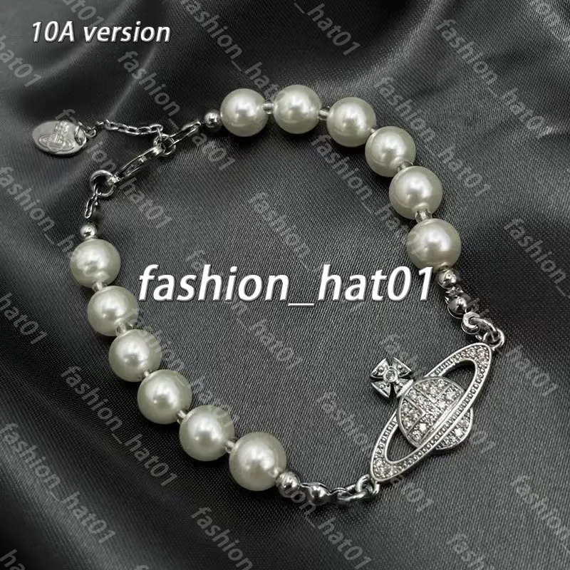 2026 AAA DesignerWestern Empress Dowager Pearl viviane Bracelet Planet Zircon Light Luxury Minority Design Spring No allergies no fading d45
