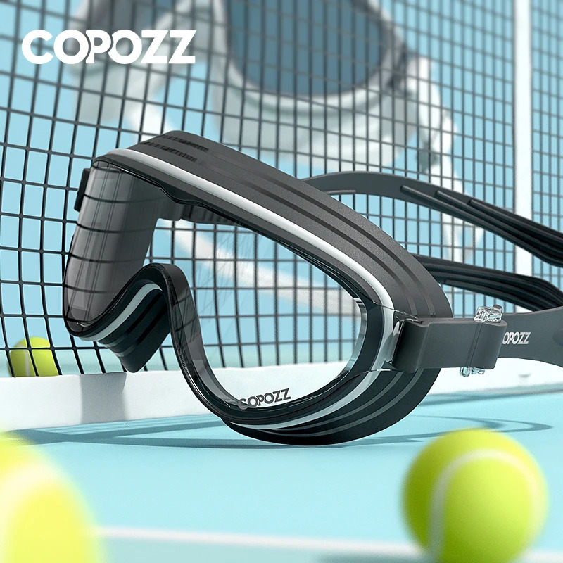 COPOZZ Large Frame Adults Swimming Goggles Professional Anti-Fog Sports Swim Eyewear Waterproof Swimming Glasses For Men Women 260612