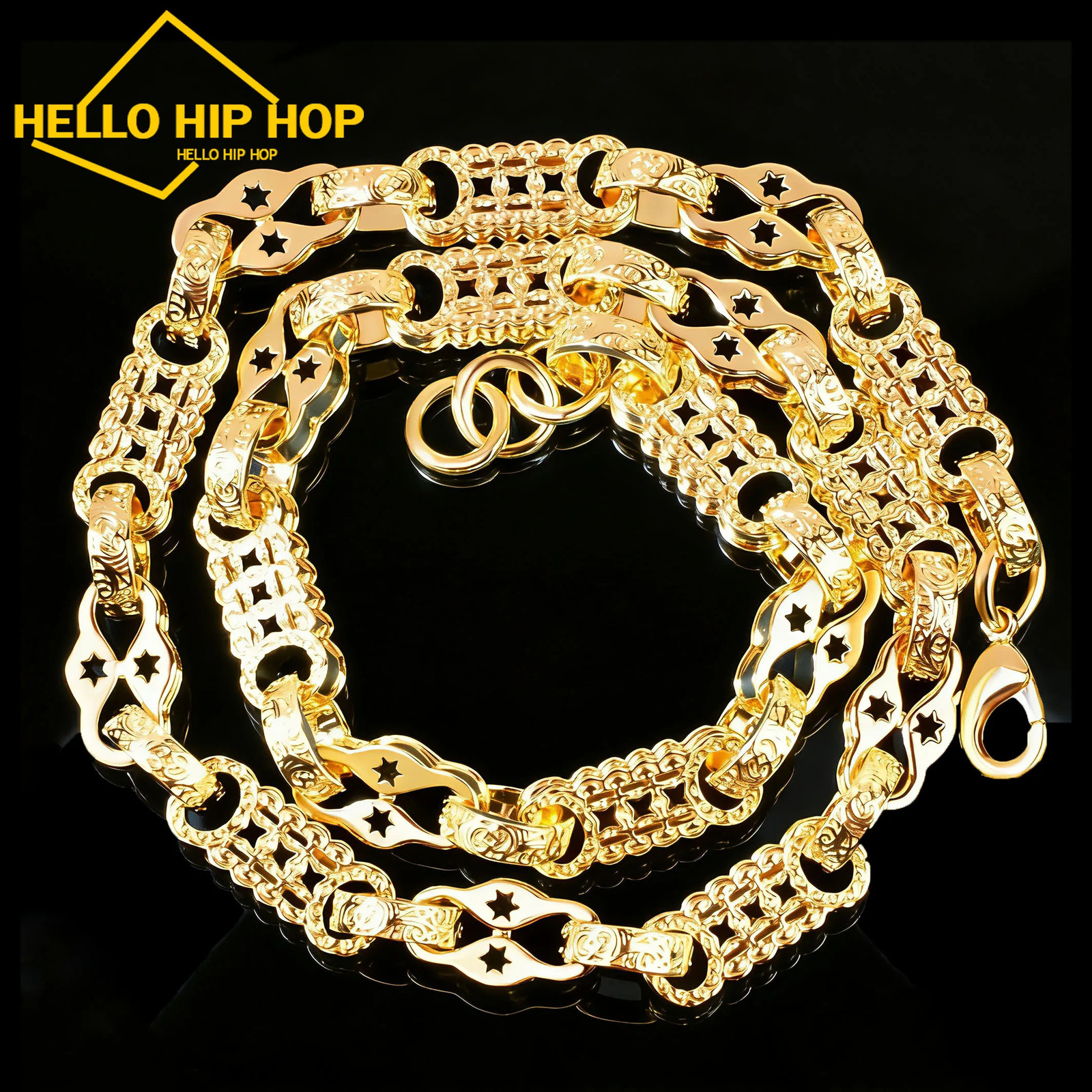 Mens Hip Hop Necklace Chain Gold Silver Color 10mm 18K Plated Copper Cuban Link Fashion Punk Jewelry For Gift 260612