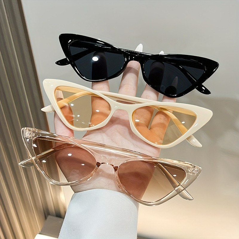 Cat Eye Sunglasses 2025 New UV Protection Retro Vintage Small Frame Sunglasses for Women Men Fashion Designer Trendy Shades for Beach Travel