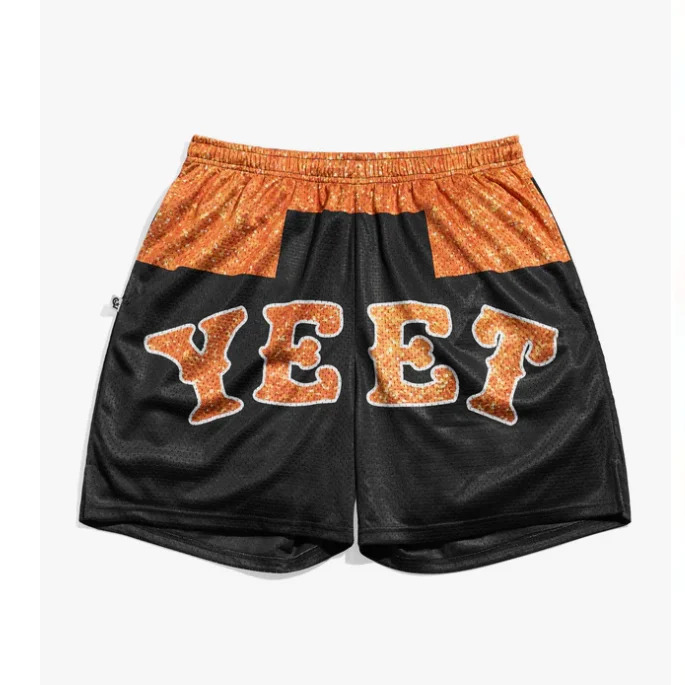 2026 Mens Tribal YEET Print Mesh Shorts Y2K Ultra Fast Drying Suitable for Daily and Training Wear Fashionable 260612