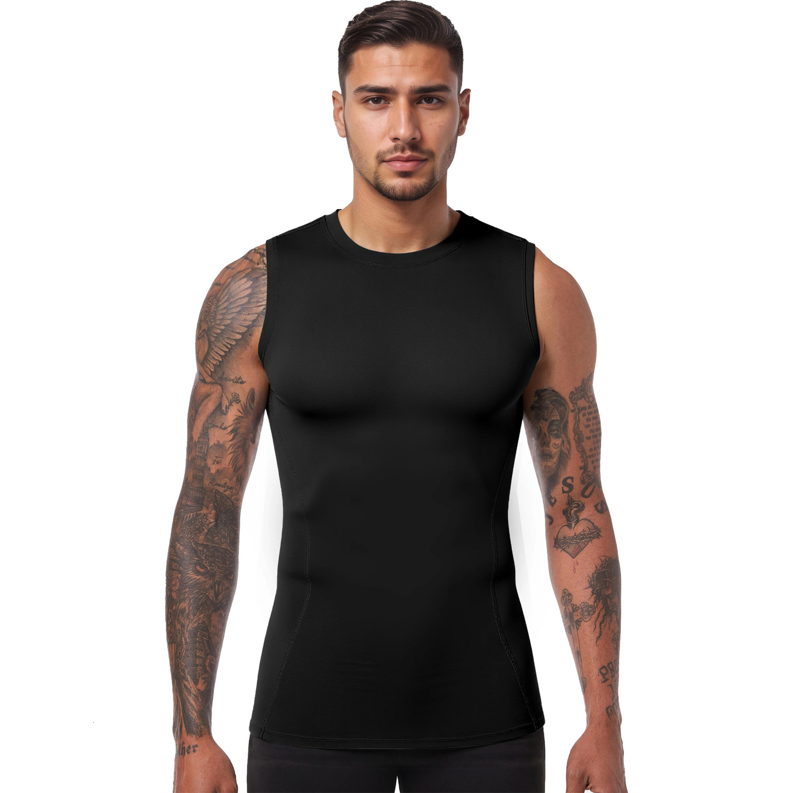 Mens Slim Fit Muscle Tank Top Quick Dry Breathable Running Vest for Gym Workout Solid Color Daily Wear Training Tops 260610