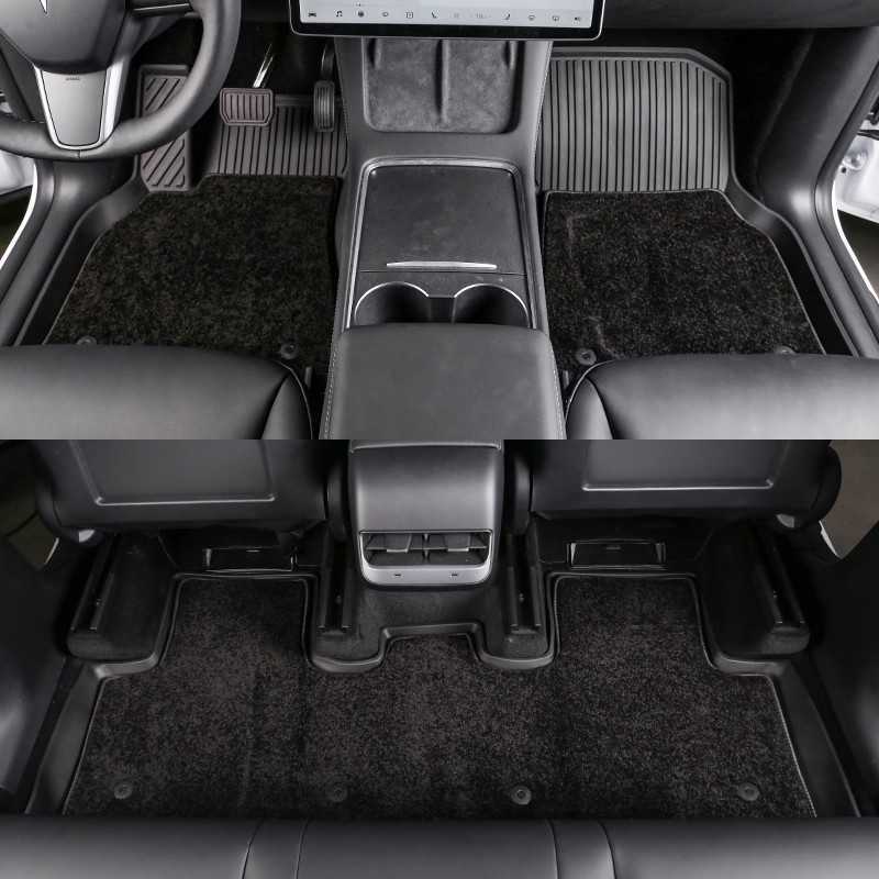 Suitable for the new version of Tesla Model 3 Y floor mats, TPE fully enclosed carpet for Tesla floor mats, mdoely matching. Z260612-image-1036292289