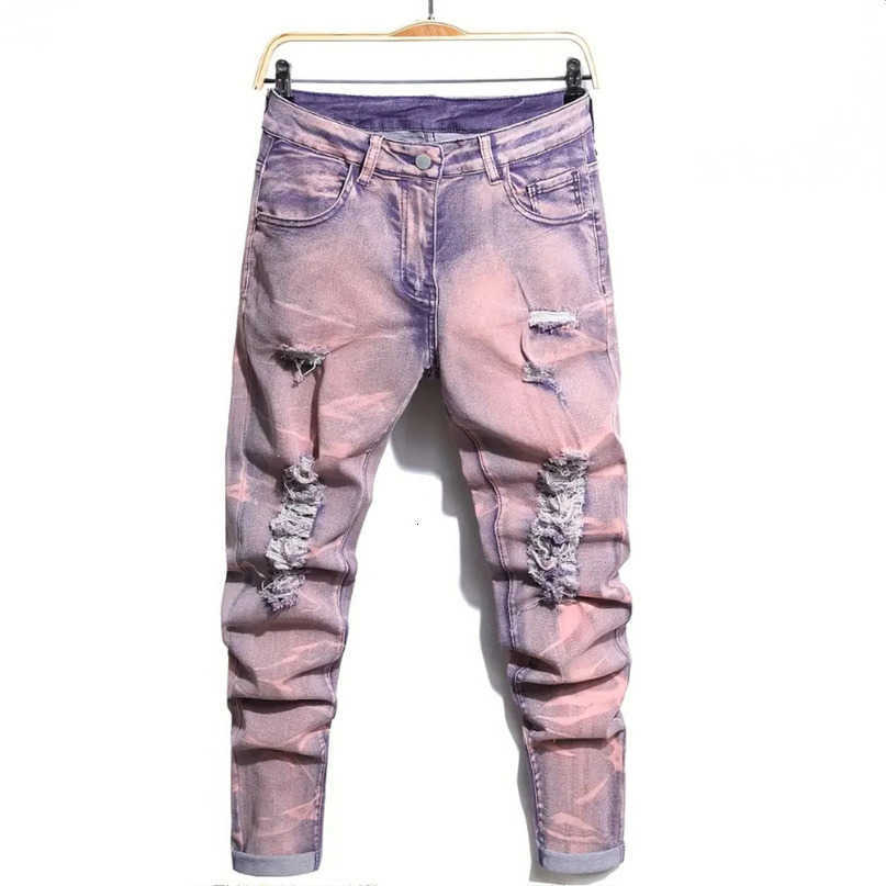 casual Mens strt style ultrathin open jeans spring and summer high stretch denim pants S260612