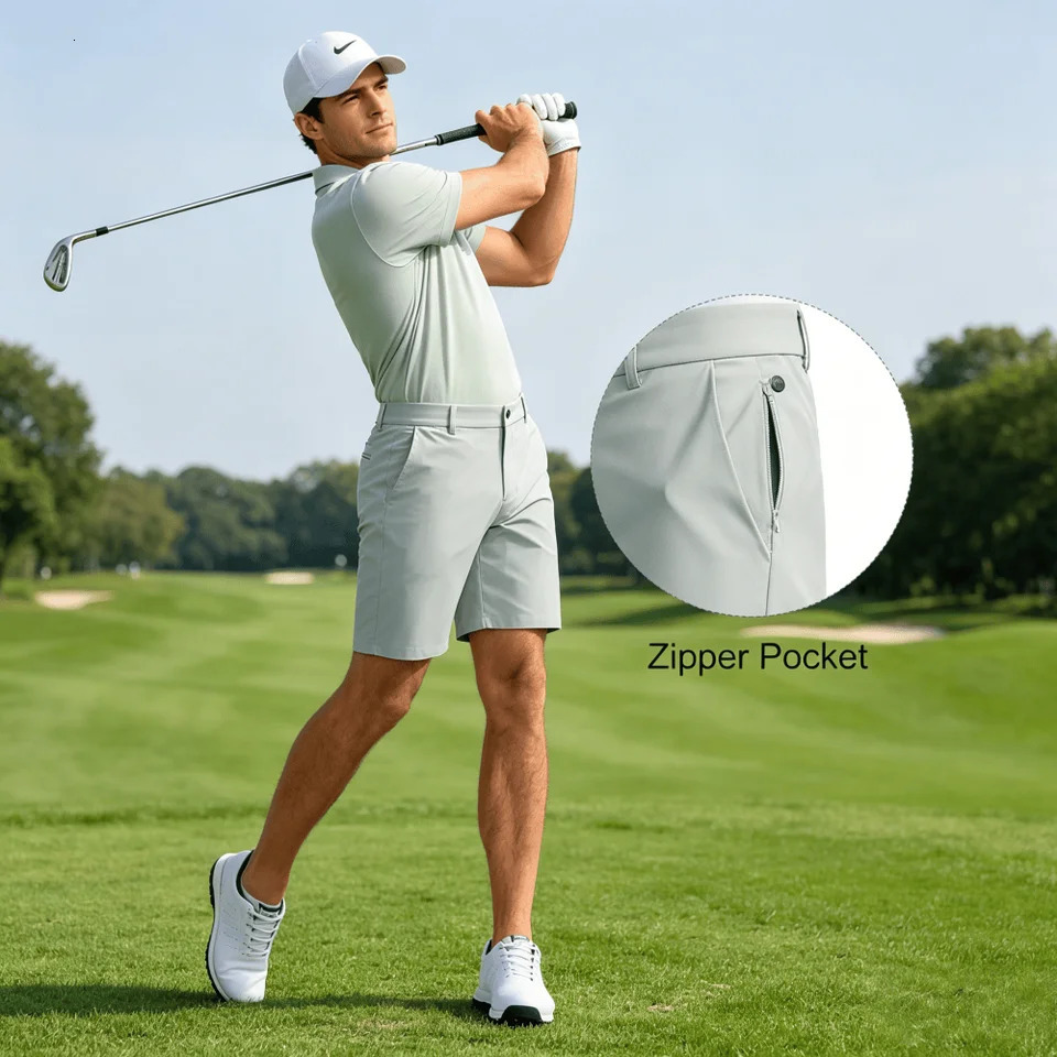 2026 Mens Cargo Trendy Shorts Casual Elegant Golf Pants Suit Work Dress with ConcealedType Zipper Side Pockets 260612