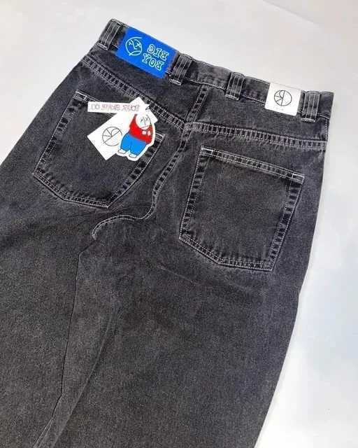 Big Mens Jeans Y2k Trap King Womens Street Clothing Bagged Embroidered Denim Casual Simple Goods Trouser Pantsl Vintage Harajuku Fashion 0B4 Q260612