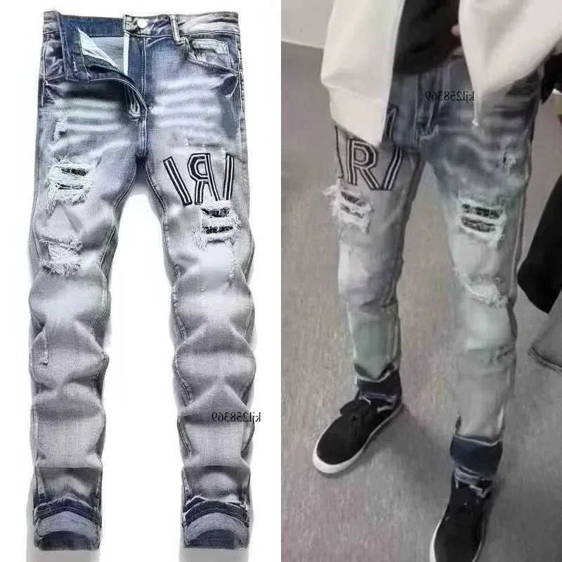 Amiriijens Designer Jeans For Mens Pure Cotton Brand Retro Washed Streetwear Denim Pants Oversize Jean Trousers 5d9 Q260612