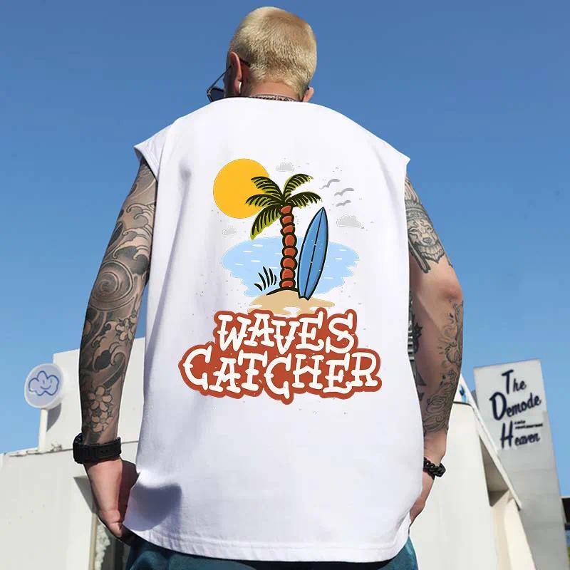 Summer Men's Women's t shirt 300LBS Plus Size American Printed Tank Tops Trendy Loose Oversized Athletic Sleeveless Tees