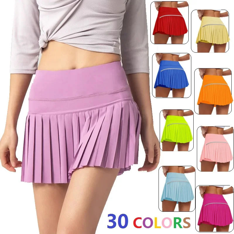Fashion Summer Sports Short Pleated Mini Skirt Anti Short Running Outdoor Fitness Breathable Tennis 260610