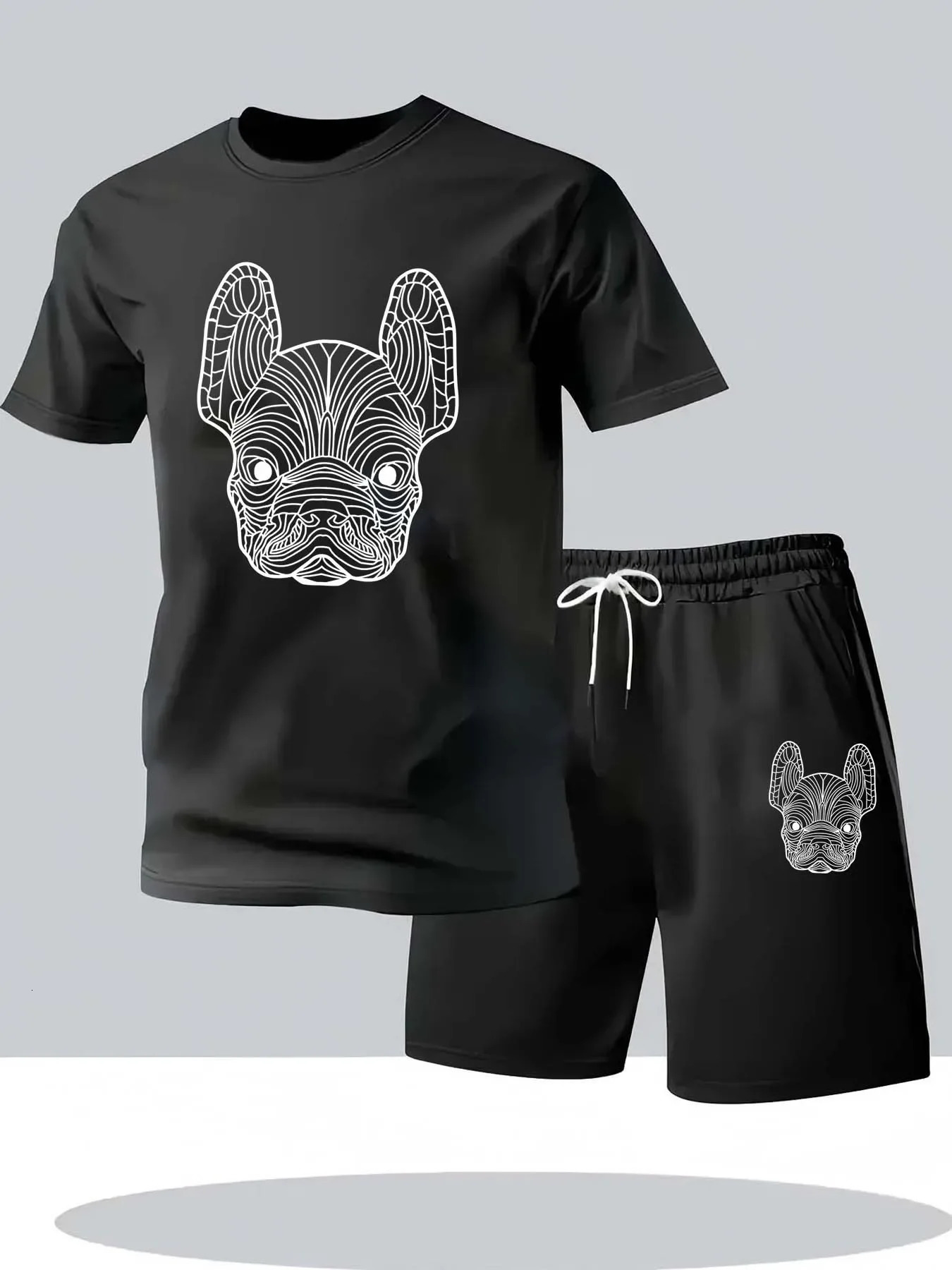 Summer Mens Quick Dry Casual Short Sleeve TShirt And Shorts Set City Street Fashion Running Sports 2Piece Suit 260612