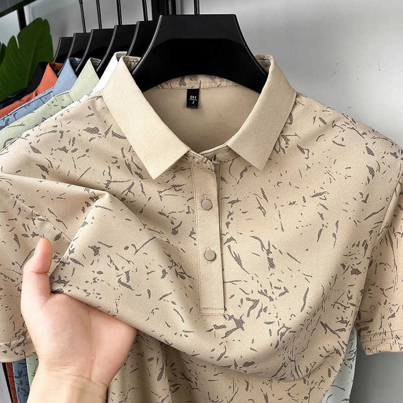 Print Mens Shirts Abstract Short Sleeve Casual Business Shirt Breathable Quick Dry Lightweight Summer Tops for Men M260612