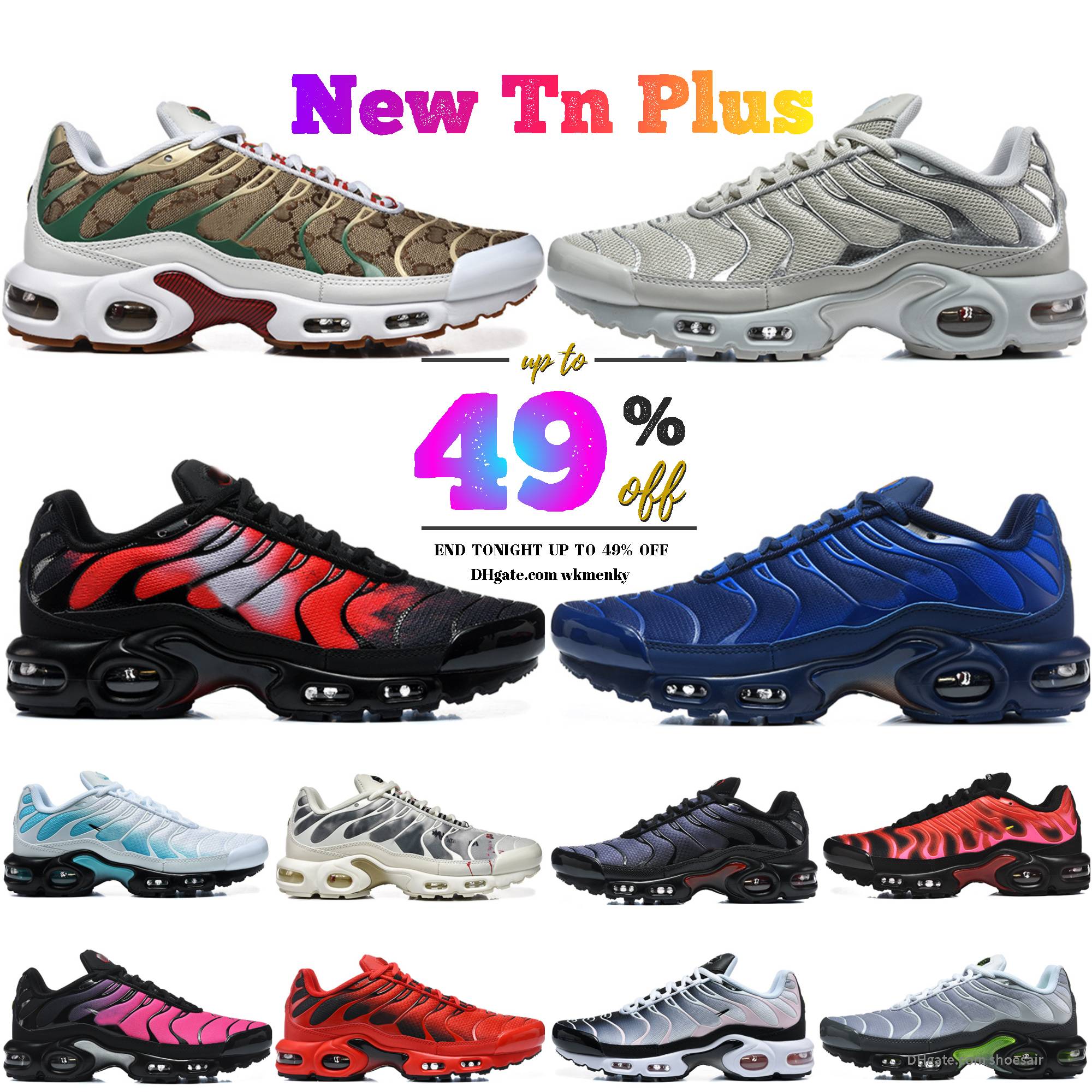 Men Tn Running Shoes Designer Tns Plus Utility Triple Black Gold Red white Obsidian Aluminum Syracuse Navy World Indigo Trainers airtnplus Sneakers