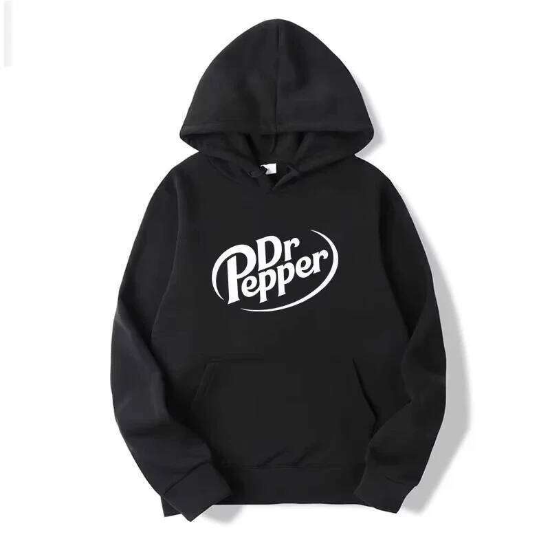 2025 Autumn Warm Dr Pepper Letter Printed Hoodies Street Men Fleece Sweatshirts Casual Unisex Pullover Tops Fashion Tre 26L0612