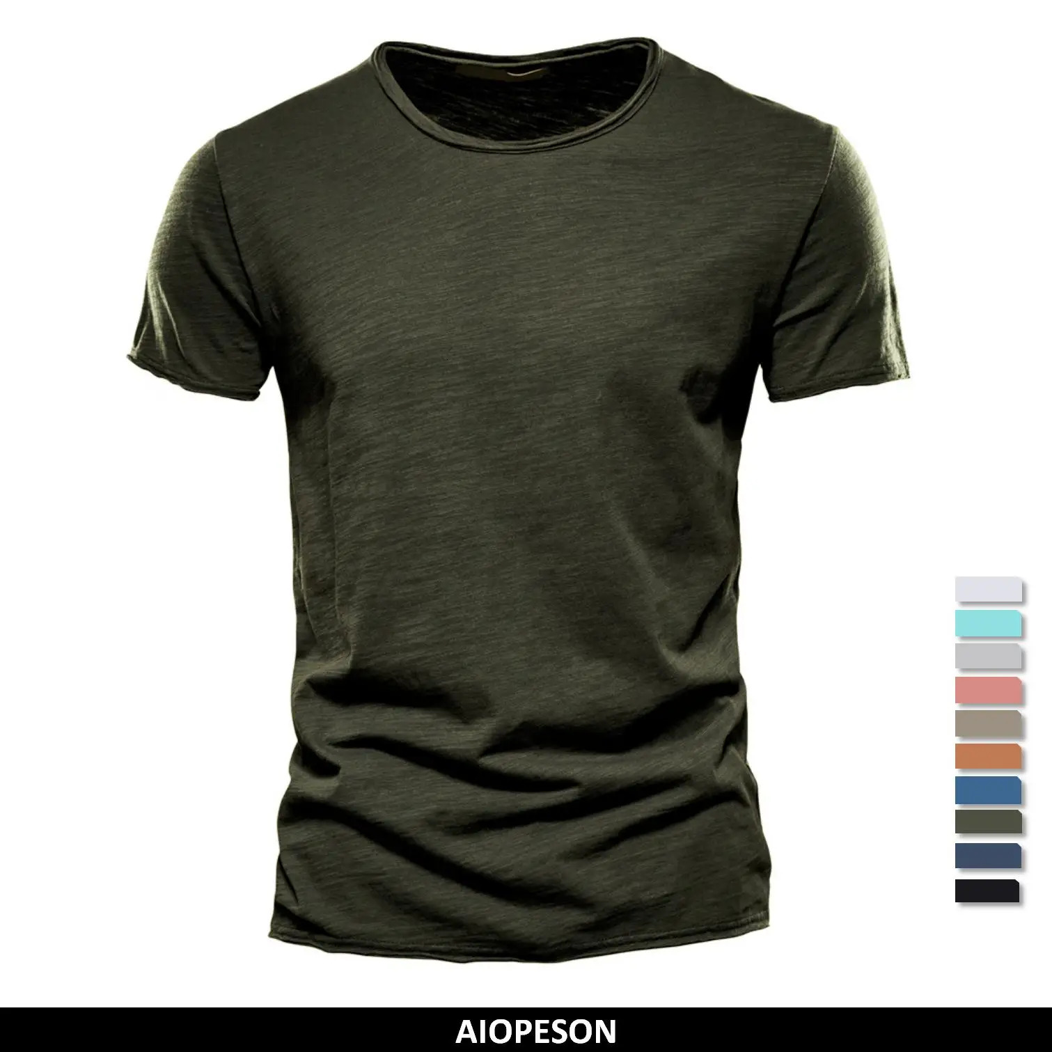 100 Cotton Men T-shirt Casual Soft Fitness Summer Thin T-shirts Mens Home Clothes O-Neck Short Sleeve Soild T Shirt for Men 260610
