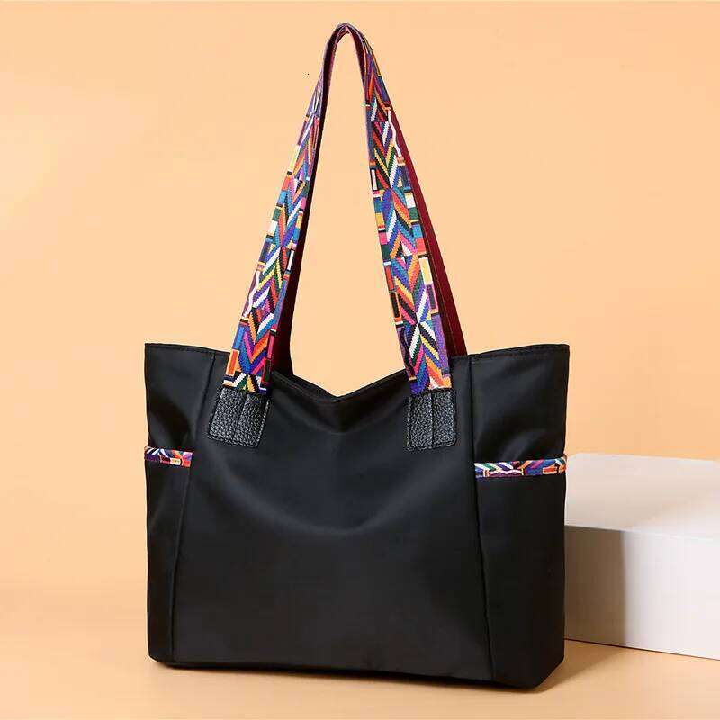 aliwood New Large Capacity Nylon Women Bags Simple Colorful Shoulder Strap Waterproof Casual Tote Shopping Bag Handbags