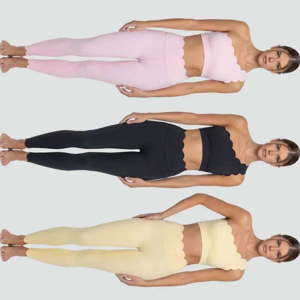 Set Women 2 Pieces Elegant Ballet Pink One-shoulder Lace Beauty Back Sexy Women's Sports Sets Fitness Yoga Clothing 26L0612