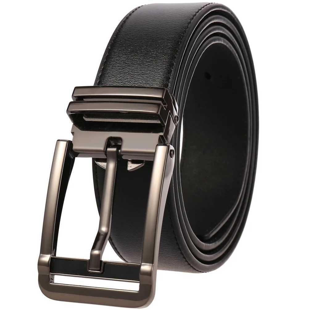 New Mens Belts Business Simple Pin Buckle Genuine Leather Mens Belt Luxury High Quality Casual Male Waist Band Cowhide 35cmT260612