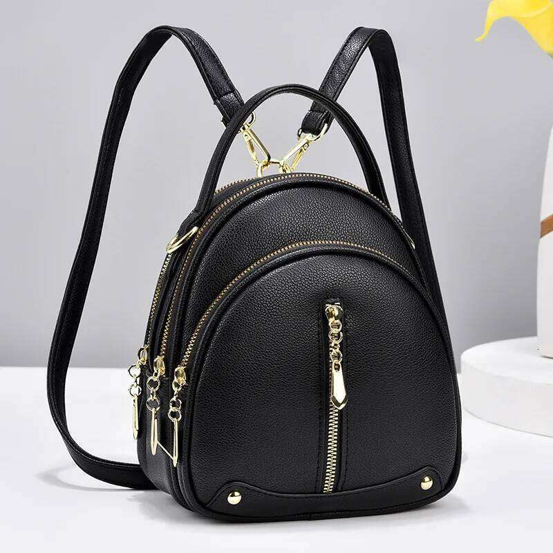Women's PU Large Capacity Soft Leather Travel Small Backpack