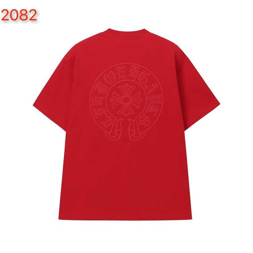 Correct version CH Chrome Summer Washed Patch Embroidery Short Sleeve T-shirt Couple Style{category}{category}A8GY
