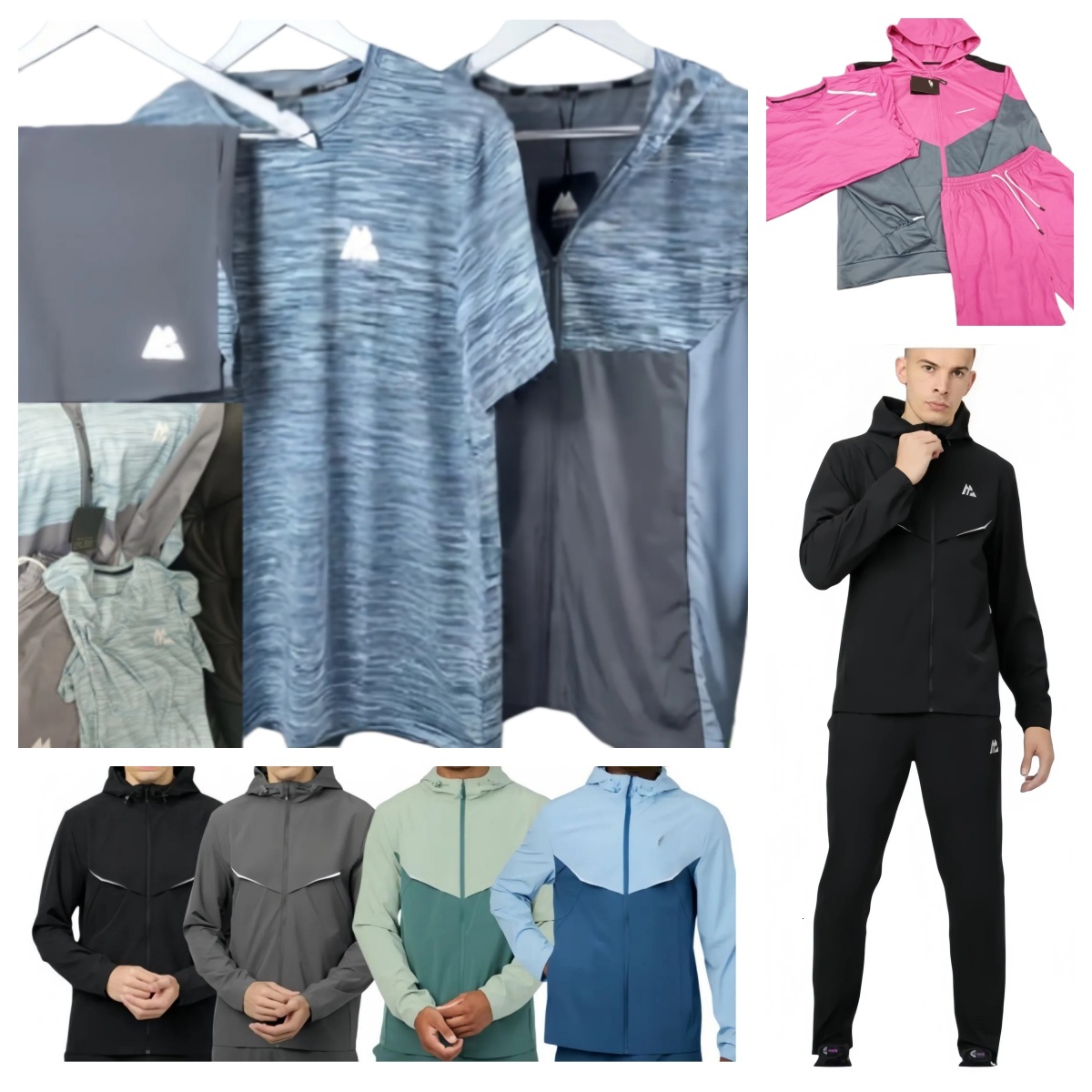 Nikiniki montrx high quality latest tech three piece breathable sweat wicking active fit designer male jog casual training sport wear fit 55