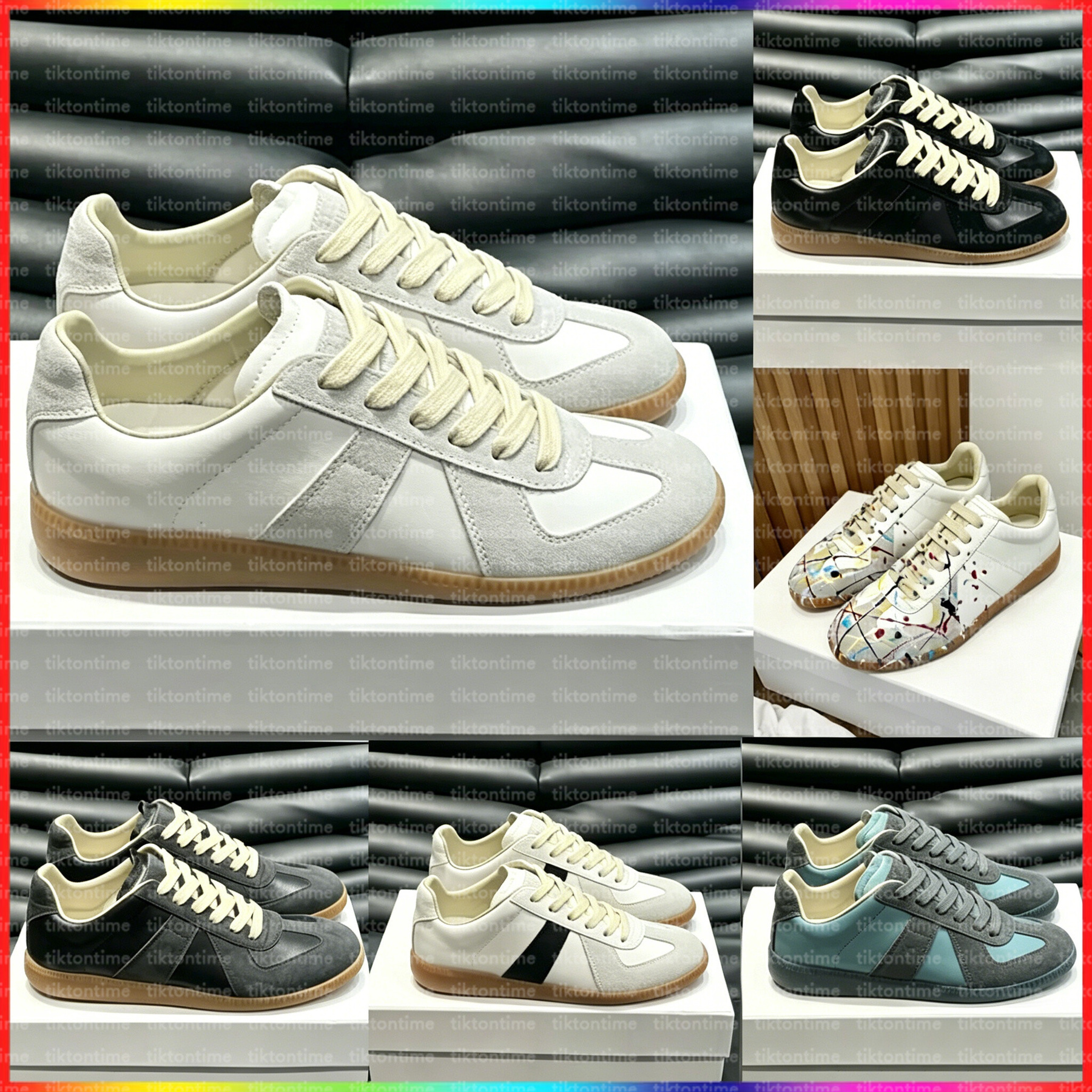 designer shoes sneakers margielalies gats running shoes replicate suede mm6 woman mens sneakers flat foam casual shoes trainer outdoor mens shoes Wi