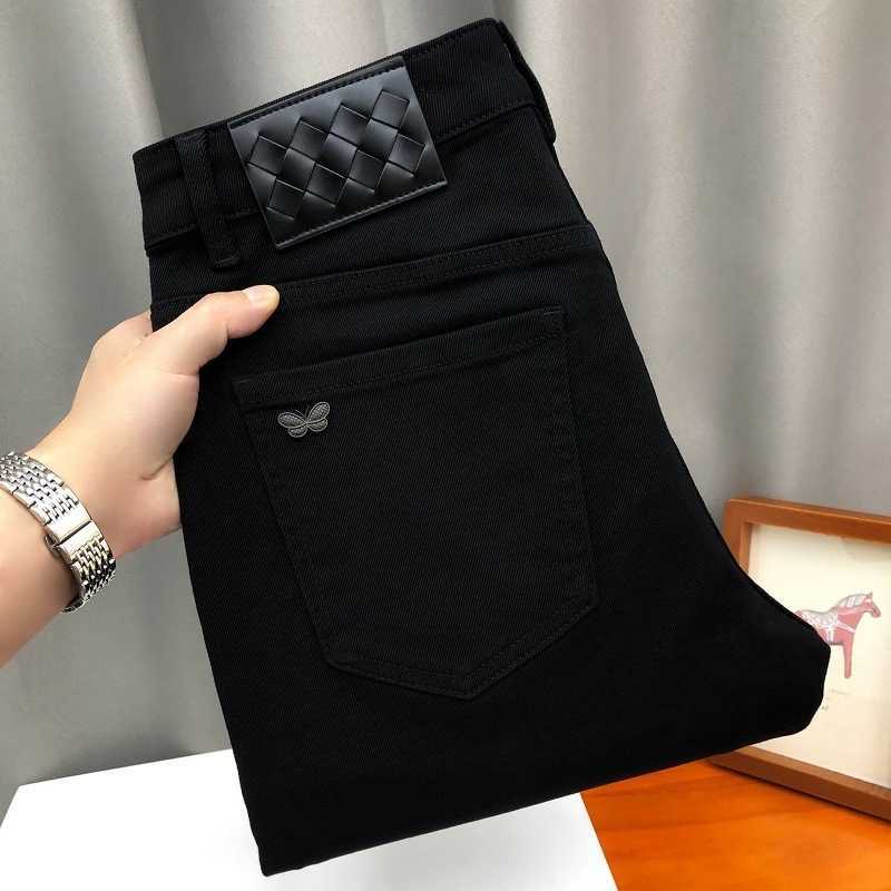 designer Brand Loose Plus Size Mens Essential Jeans Trend Spring And Autumn Street Mens Black Fashion Elastic Slim Casual Pants Comfortable And Vers