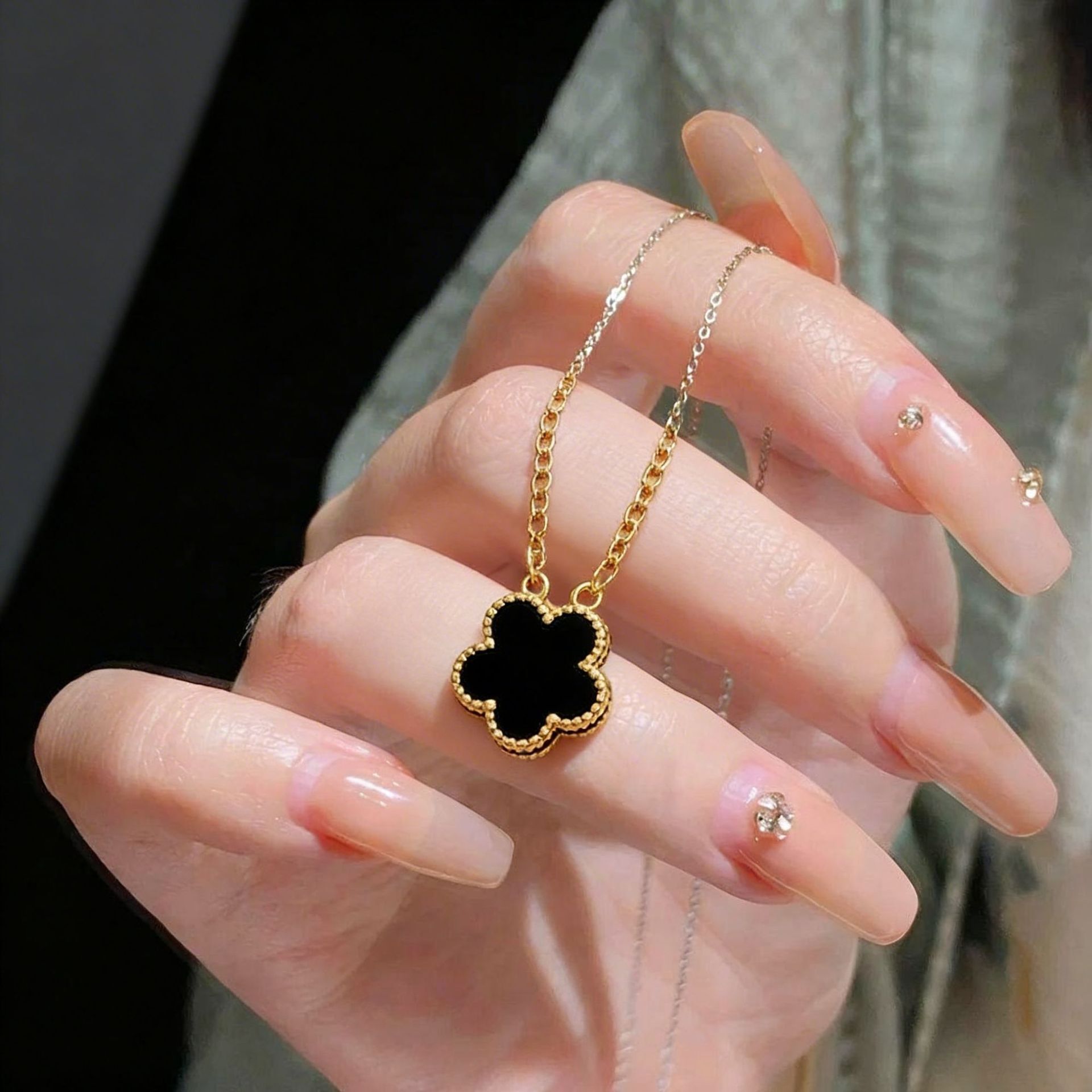 5 flower 4 four leaf Clover necklace jewellery designer for women luxury jewelry Birthday Valentines Mothers Day gift gifts Stainless Steel Pendant