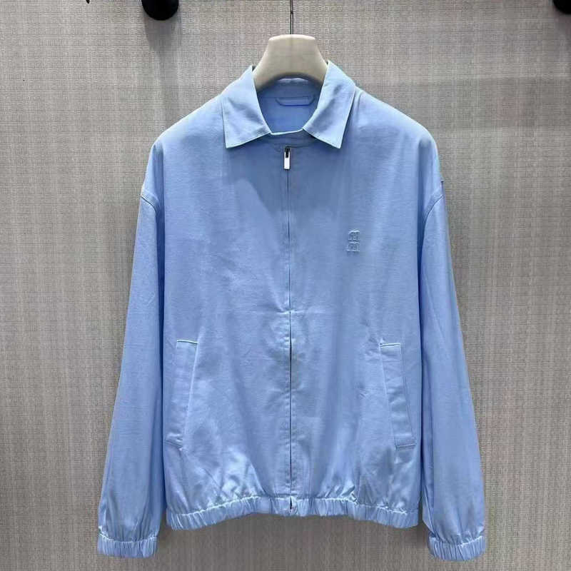Designer Women's Jackets woman Clothing M Brand 26 Spring/Summer New Letter Embroidery Casual Versatile Light Blue Jacket for Women