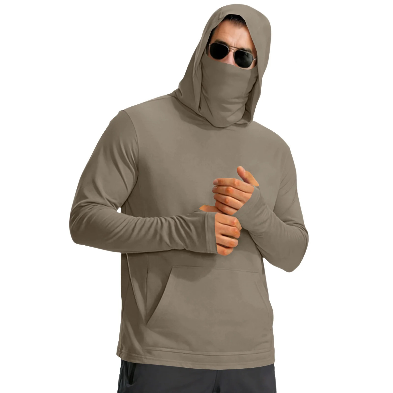 MenS Sun Protection Hoodie LongSleeved Fishing Shirt Outdoor Clothing 260601