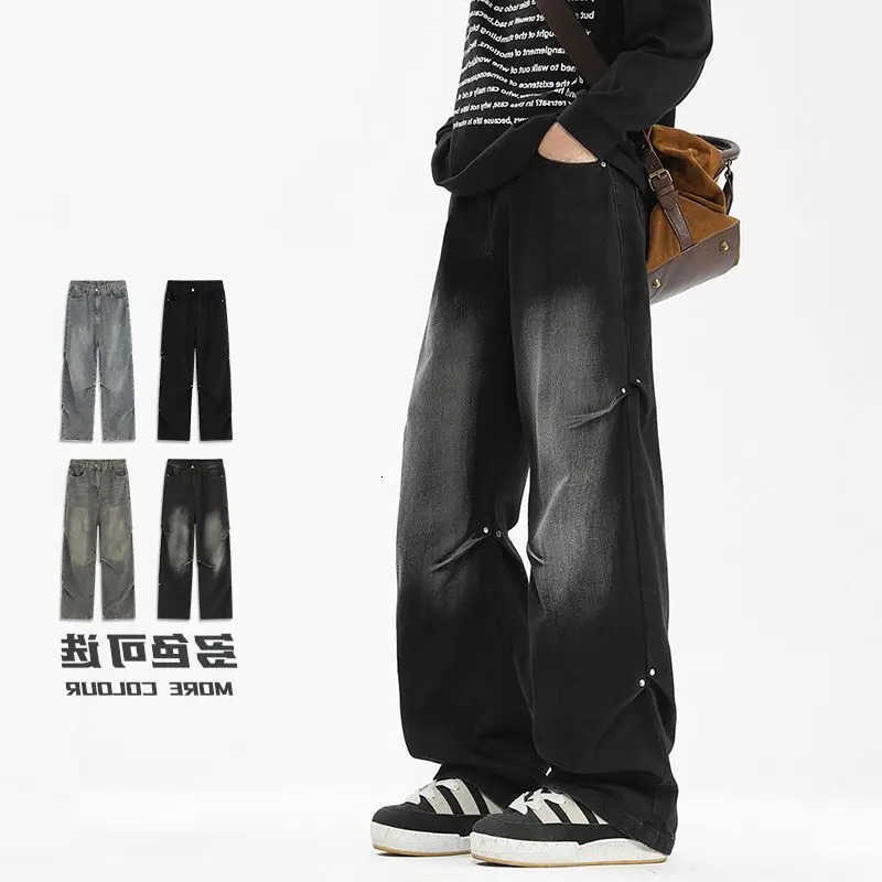 Loose Mens Casual Jeans In Spring And Autumn Oversized Retro Pants Floor Loose Straight Leg Work Pants S260612