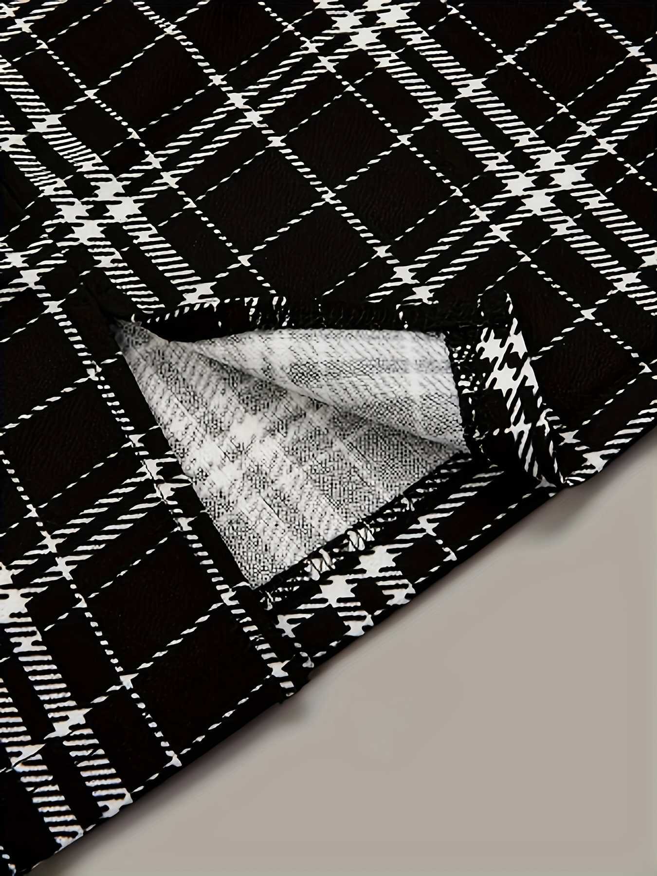 Plaid Women White Black and Bodycon Mini Skirt Casual High Waist Slim Fit Pencil Skirt For Daily Wear Streetwear Y2K Style M260612