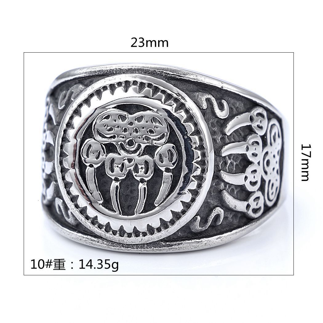 High quality Best-Selling Viking Jewelry, New European and American Vintage Bear Claw Stainless Steel Distressed Ring