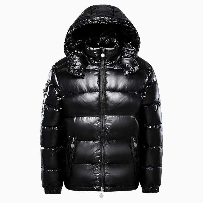 Winter Mens Clothing Shiny Down Brand Parkas Coats Man Mountain Ski Cotton Thermal Coats Men Thick Windbreaker Hooded Parkas Q260612