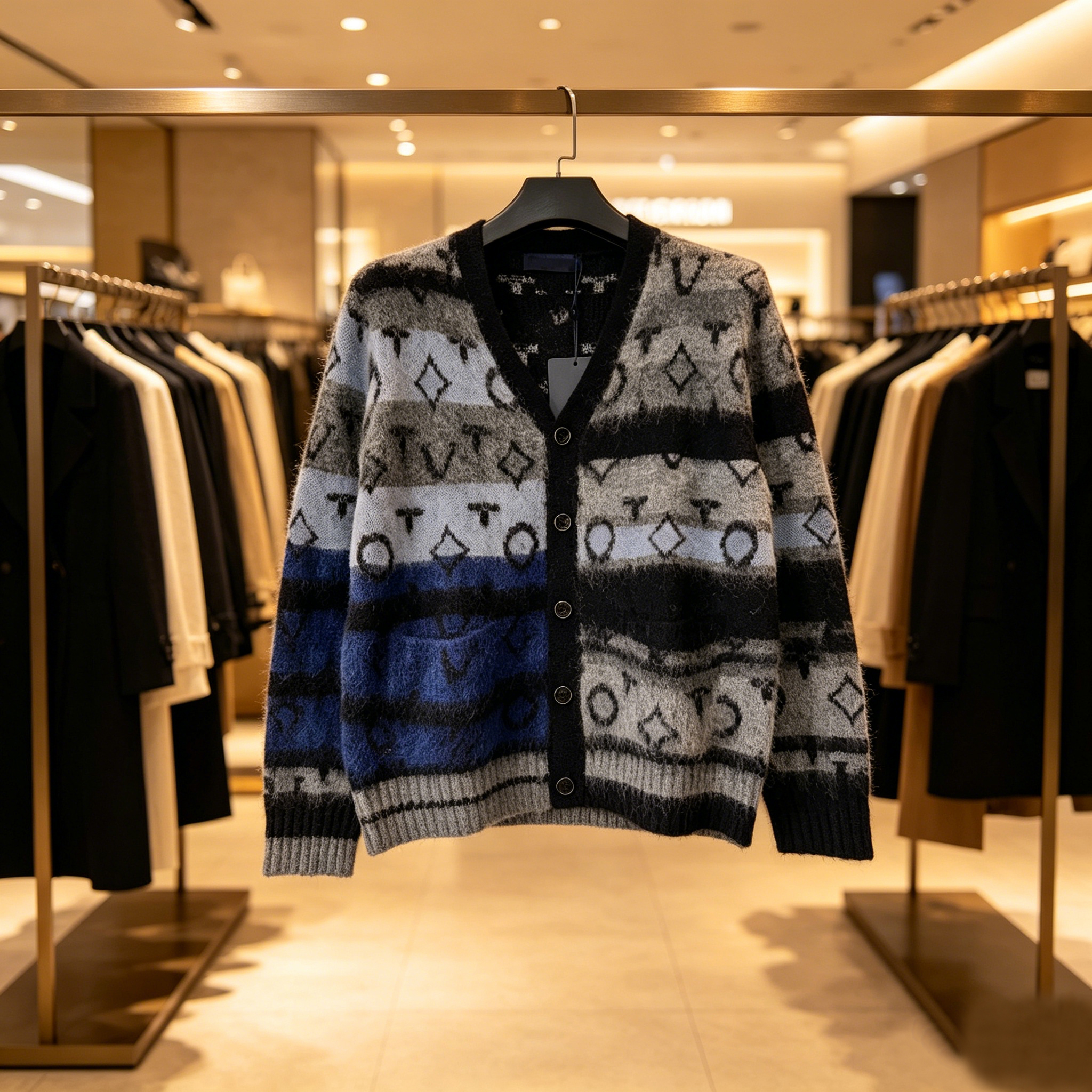 Designer High-Quality Men's Sweaters British-Style casual men Cardigan
