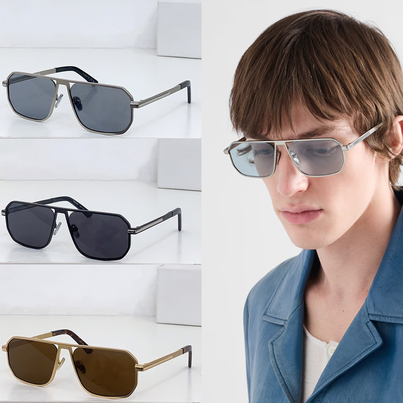 Pilot sunglasses 26SS Fashion mens designer nylon lenses Iconic metal logo Summer men outdoor cycling sunglasses With box A53S
