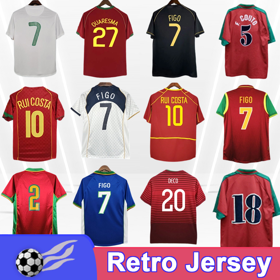 1997 2018 FIGO Mens Retor Soccer Jerseys National Team J. CADETE RUI COSTA F. COUTO QUARESMA Home Away 3rd Vintage Football Shirts-image-969373864
