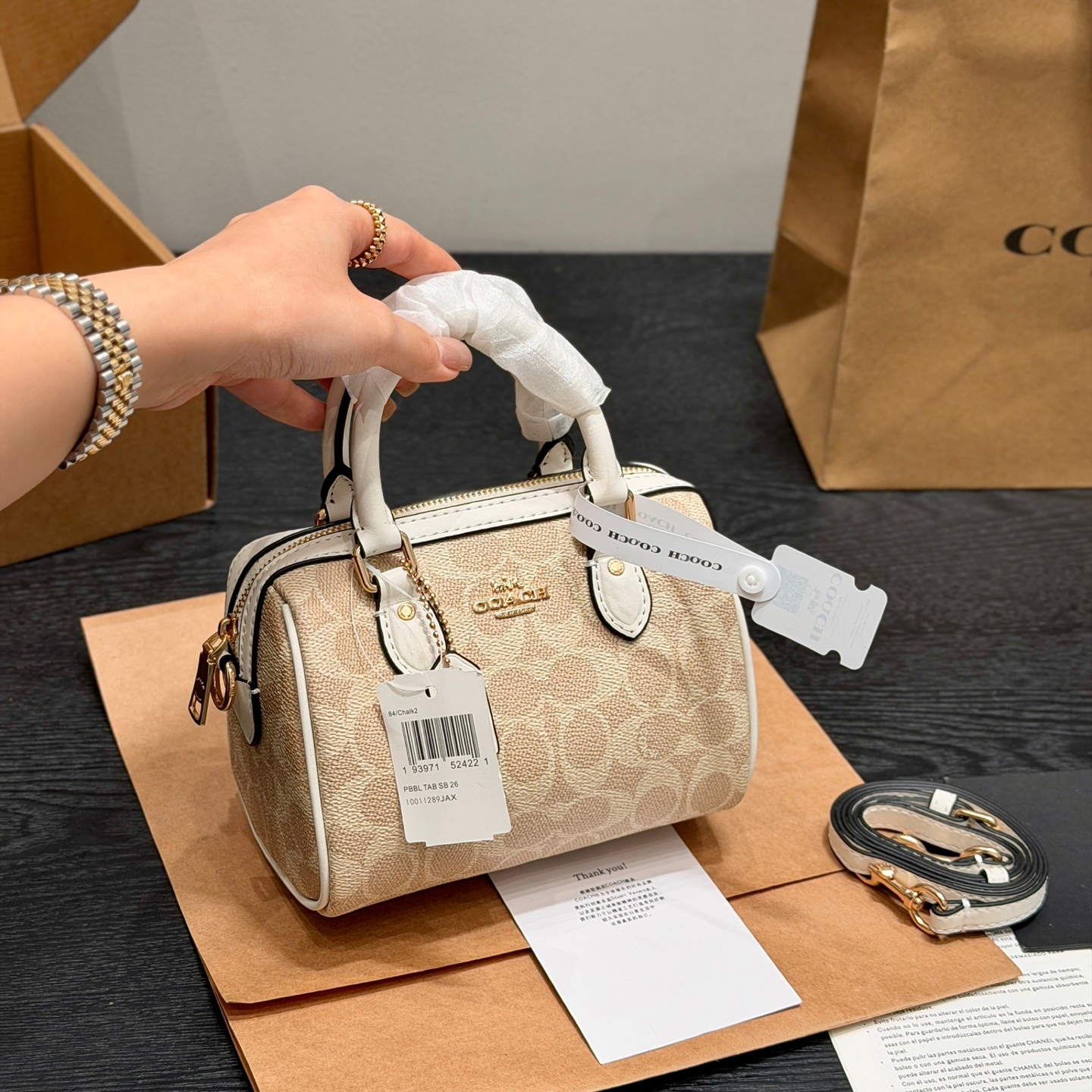 Designer bag upgrade classic mini Boston pillow bag classic old flower khaqi white match color handbag cross body bag commuter bag