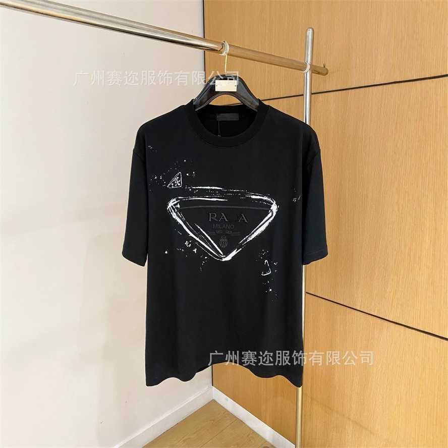 Correct version Pujia Metal Triangle Print Series Unisex Casual Loose-Fit Round-Neck Short-Sleeve T-Shirt{category}{category}F01F