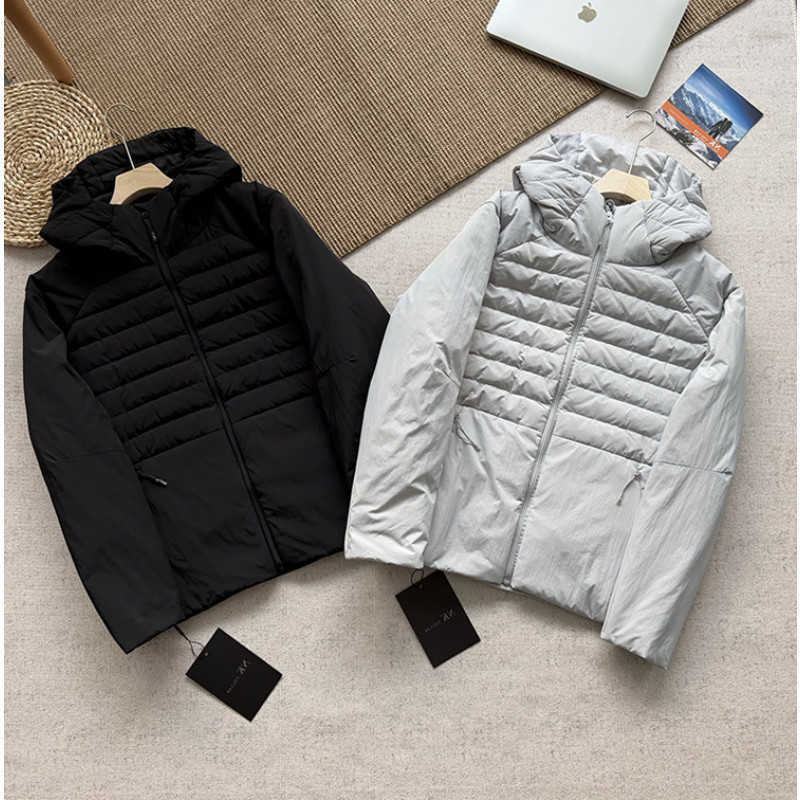 Hiking Cycling Camping Fishing Outdoor Activities Travel Leisure Outings Warmth Light and Thin Patchwork Down Jacket Q260612