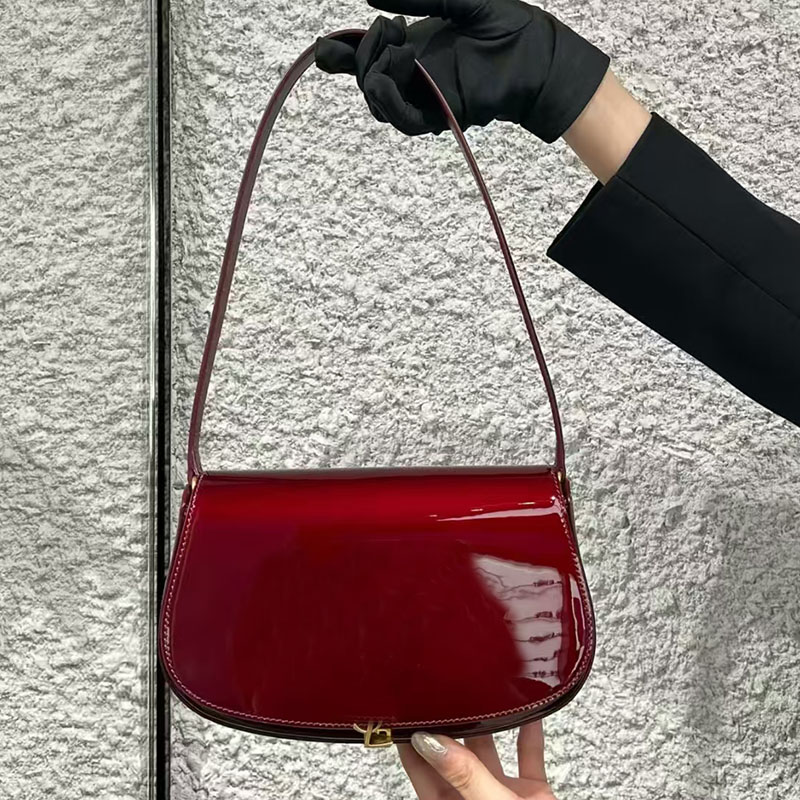 20A Jamiee Bag Half Moon Bag Polished Calfskin Shoulder Bag Top Luxury Designer Bag Women Flap Bag Vintage Gold Hardware Underarm Bag Daily Commute