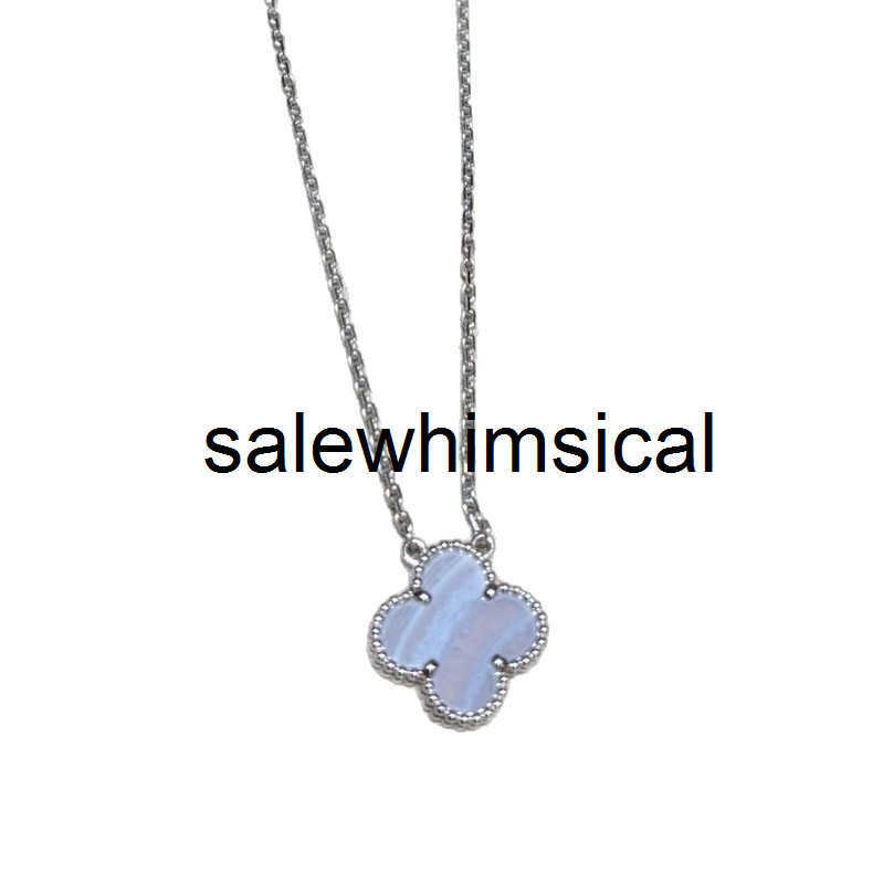 Designer Necklace High-end V gold new medium-sized four-leaf clover necklace with white mother-of-pearl and black agate single flower design matchin