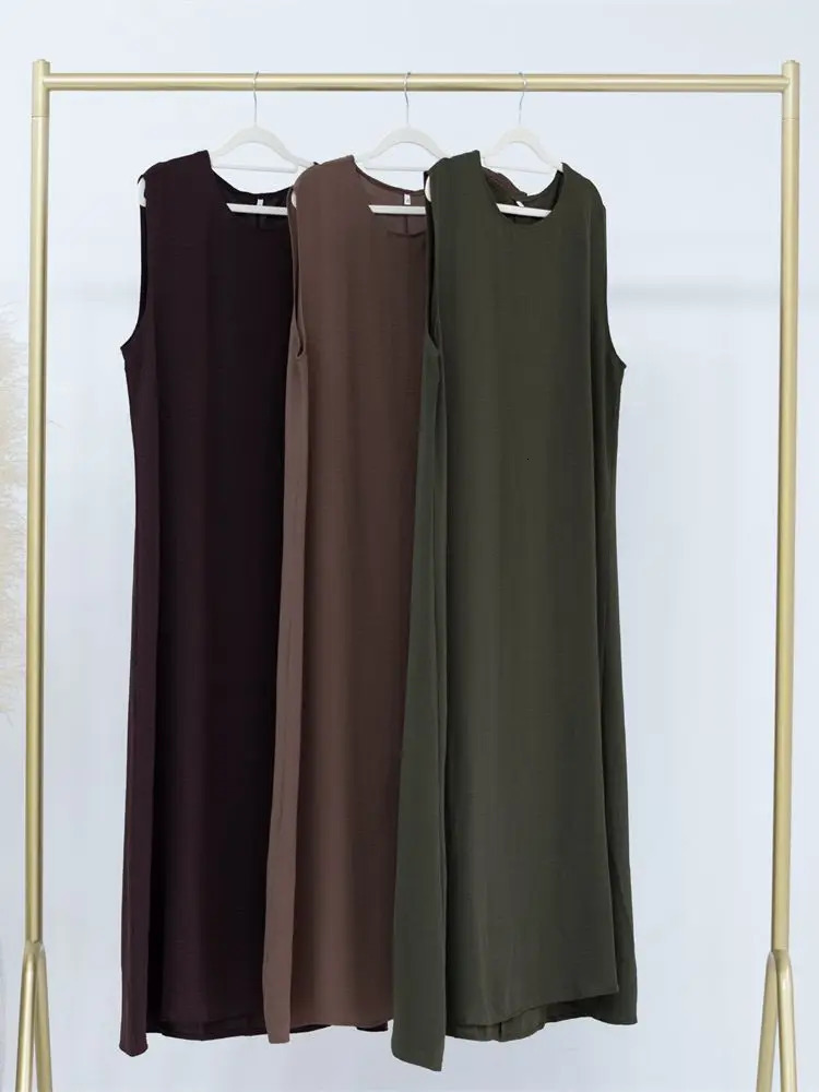 Ramadan Sleeveless Abaya Turkey Islam Muslim Long Dress African Dresses For Women Clothing Robe Musulmane Femme Vestidos 260610