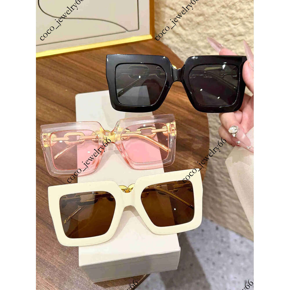 Square Oversized Frame Twist 3Pcs Chain Classic Hot Retro Personality Street Style Gift Set Fashion Glasses M260612