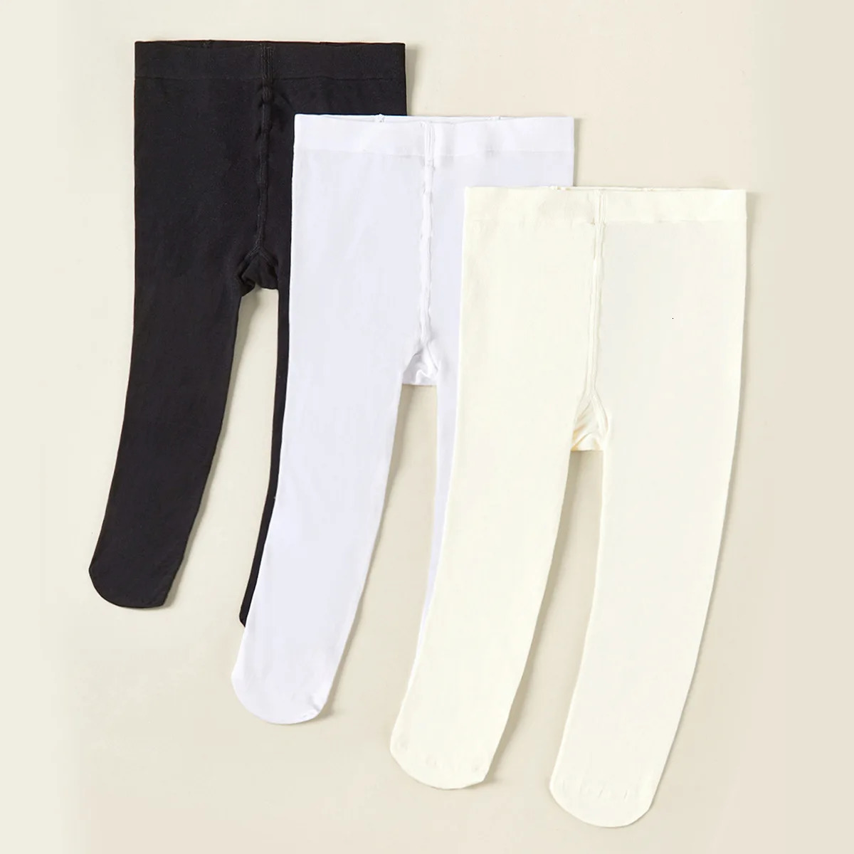3PCSset 0 to 3 Yrs Summer White Black Pink Beige Kids Pantyhose Ballet Dance Tights for Girls Stocking Children Solid 260612