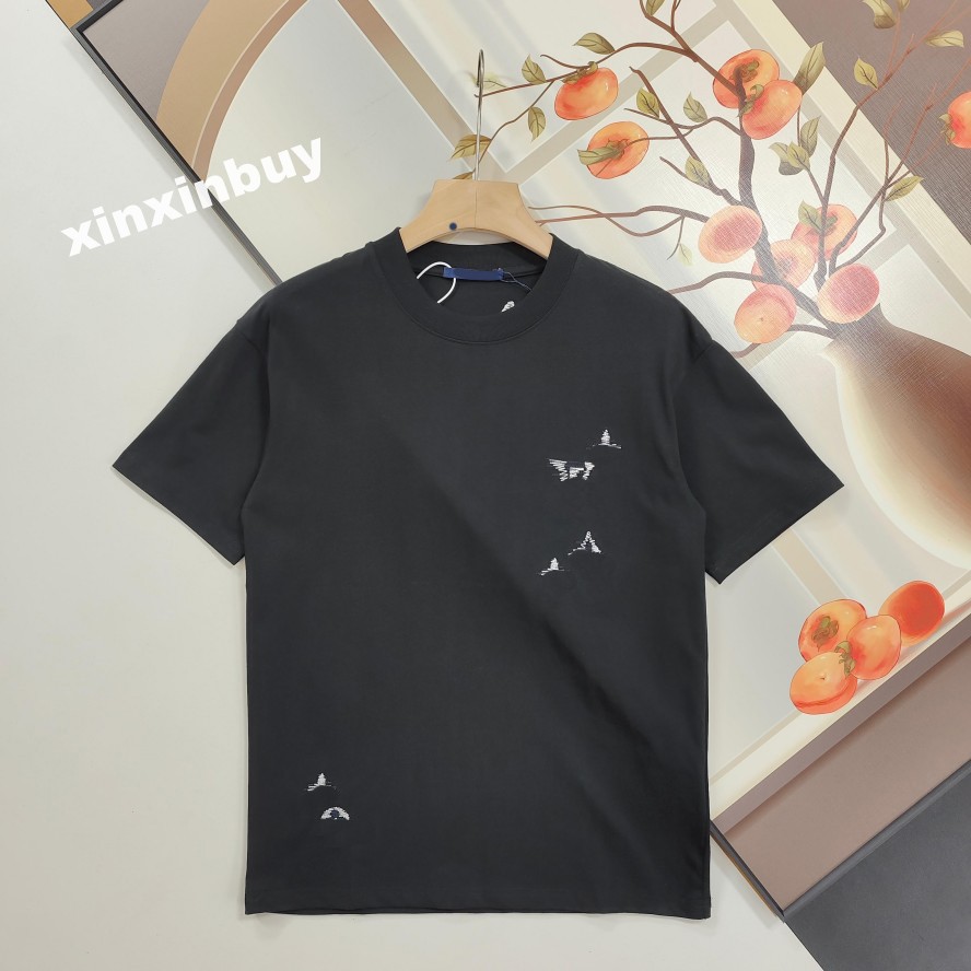 xinxinbuy Men designer Tee t shirt Italy Milan letter embroidery Jacquard Flowers knit polo cotton women blue red BLACK green white orange S-XL