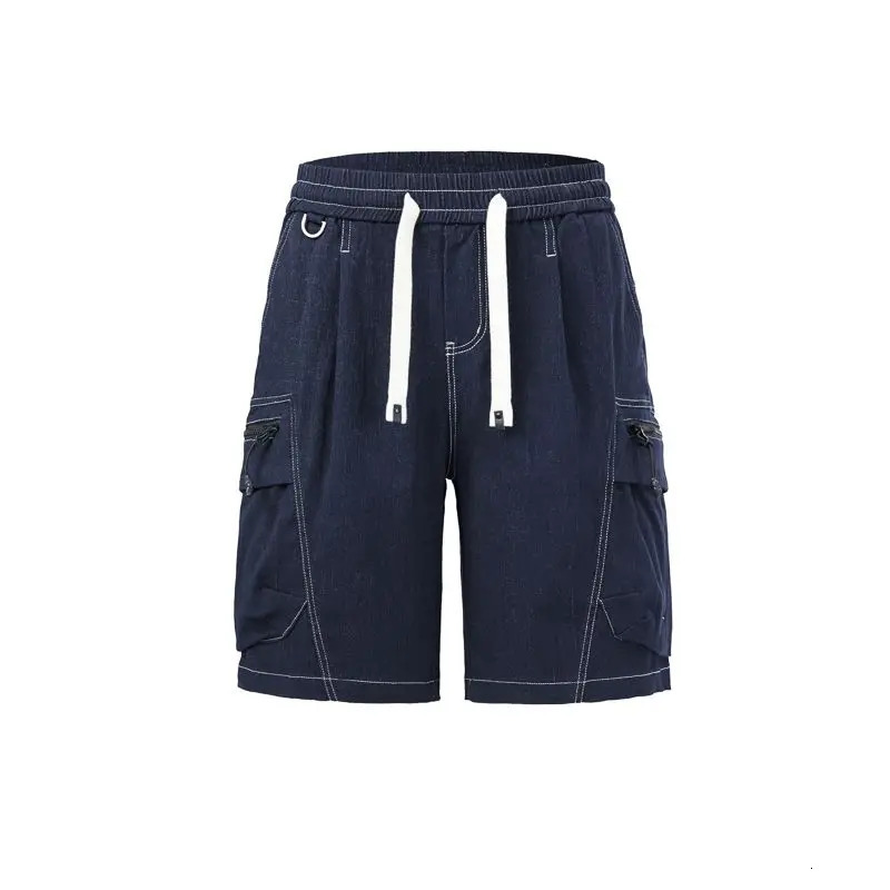 KSTUN Mens Denim Shorts Loose Fit Casual with Zipper Pockets Elastic Wasit Drawstring Summer FivePoint 260609