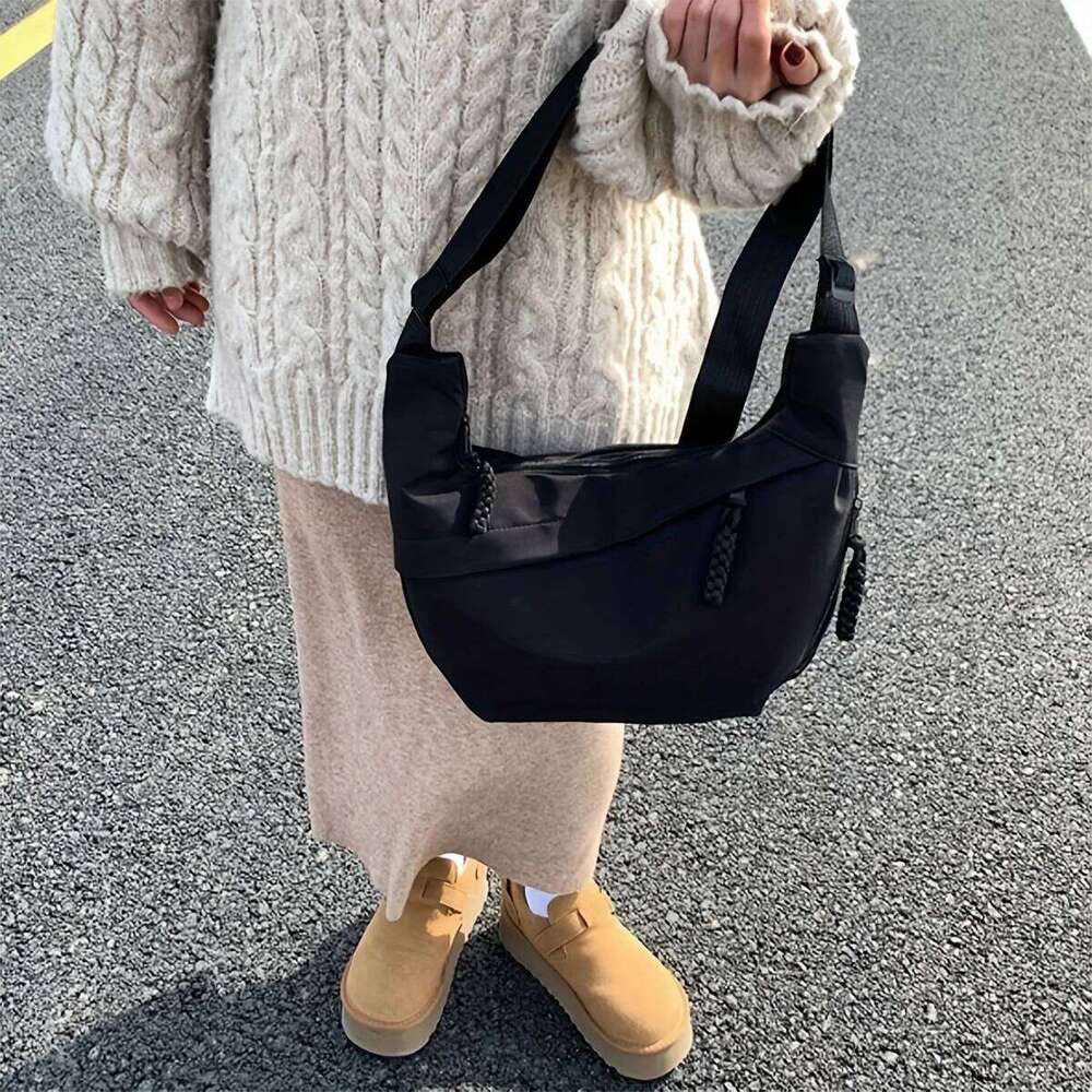 New Korean Style Fashionable Large-Capacity Shoulder Crossbody Bag for Women, Autumn and Winter Casual Simple Underarm Bag, One Piece