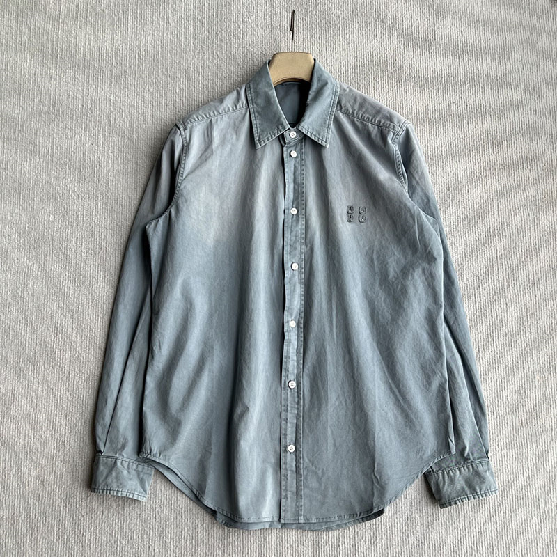 Chemises de luxe dégradées pour femmes, chemisier ample et décontracté à revers, Style Preppy, chemise de vacances élégante